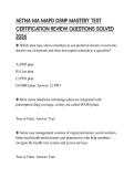 AETNA MA MAPD DSNP MASTERY TEST CERTIFICATION REVIEW QUESTIONS SOLVED 2026