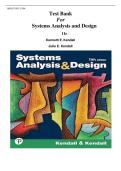 Test Bank  For  Systems Analysis and Design  11e  Kenneth E&period; Kendall 