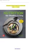 TEST BANK For Nutrition For Healthy Living 6th Edition Schiff Chapters 1 - 13&comma; with Correct Answers&lpar;2025&rpar;&period;