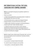 EMT FISDAP EXAM 2 ACTUAL TEST 2026 QUESTIONS WITH VERIFIED ANSWERS