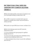 EMT FISDAP EXAM 2 FINAL PAPER 2026 QUESTIONS WITH COMPLETE SOLUTIONS GRADED A&plus;