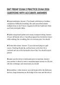 EMT FISDAP EXAM 2 PRACTICE EXAM 2026 QUESTIONS WITH ACCURATE ANSWERS