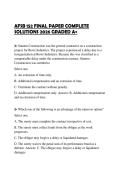 AFSB 152 FINAL PAPER COMPLETE SOLUTIONS 2026 GRADED A&plus;