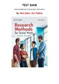 Research Methods for Social Work&comma; 10th Edition &lpar;Allen Rubin&rpar; &ndash; Complete Test Bank Chapters 1&ndash;25