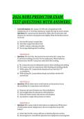 2026 NURS PREDICTOR EXAM TEST QUESTIONS WITH ANSWERS 