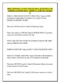 RPPO TRAINING &lpar;LATEST UPDATE&rpar; REAL QUESTIONS AND  VERIFIED ANSWERS &vert;100&percnt; CORRECT &vert; ALREADY GRADED  A 