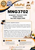 MNG3702 Assignment 1 &lpar;COMPLETE ANSWERS&rpar; Semester 2 2026 - DUE August 2026