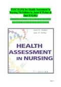 Test Bank for Health Assessment in Nursing 7th Edition by Janet R&period; Weber & Jane H&period; Kelley &vert; 2026 Updated
