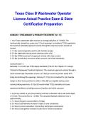 Texas Class B Wastewater Operator License Actual Practice Exam & State Certification Preparation