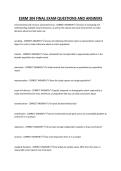 ESRM 304 FINAL EXAM QUESTIONS AND ANSWERS