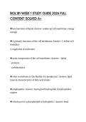 BIOL181 WEEK 1 STUDY GUIDE 2026 FULL CONTENT SOLVED A&plus;