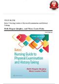 TEST BANK For Bates' Nursing Guide to Physical Examination and History Taking&comma; 3rd Edition By Beth Hogan-Quigley&semi; Mary Louis Palm&comma; Verified Chapters 1 - 24&comma; Complete Newest Version