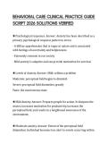 BEHAVIORAL CARE CLINICAL PRACTICE GUIDE SCRIPT 2026 SOLUTIONS VERIFIED