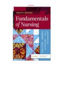 Test Bank for Fundamentals of Nursing 12th Edition by Potter & Perry &vert; 2026 Updated