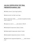 AHA BLS CERTIFICATION TEST FINAL PREPARATION MANUAL 2026