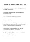 AHA BLS CPR AND AED TRAINING GUIDE 2026