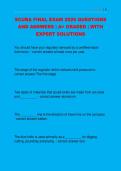 Scuba Final Exam 2026 &ndash; Comprehensive SCUBA Diving Questions and Answers with Expert Solutions &lpar;A&plus; Graded&rpar;