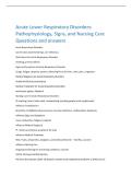 Acute Lower Respiratory Disorders&colon; Pathophysiology&comma; Prevention&comma; and Nursing Care Questions and answers