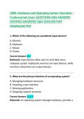 D386 Hardware and Operating System Essentials &ndash; Exam Questions and Answers