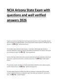 NCIA Arizona State Exam 2026 &vert; Questions & Well-Verified Answers