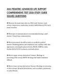 AHA PEDIATRIC ADVANCED LIFE SUPPORT COMPREHENSIVE TEST 2026 STUDY GUIDE SOLVED QUESTIONS