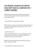 AHA PEDIATRIC ADVANCED LIFE SUPPORT EXAM SCRIPT 2026 FULL QUESTIONS WITH CORRECT ANSWERS