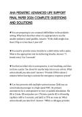 AHA PEDIATRIC ADVANCED LIFE SUPPORT FINAL PAPER 2026 COMPLETE QUESTIONS AND SOLUTIONS