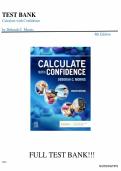 TEST BANK for Calculate With Confidence 8th Edition by Deborah Gray Morris &vert;&vert;ISBN&colon; 978-0323696951 &vert;&vert; All Chapters 1-24 &vert; All Chapters With Answers and Rationals&vert;&vert; Complete Guide A&plus;&period; 