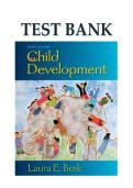 TEST BANK FOR Child Development 9th Edition by Laura Berk ISBN&colon;978-0205149766 A&plus; GRADE ASSURED&excl;&excl;&excl;&excl;&excl;&excl; GUARANTEED SUCESS&excl;&excl;&excl;&excl;&excl;&excl;&excl;&excl;&excl; YOUR ULTIMATE GUIDE&excl;&excl;&excl;&excl;