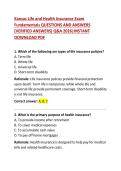 Kansas Life and Health Insurance Exam Fundamentals &ndash; Questions and Answers