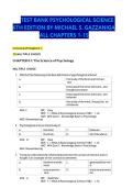 Test Bank - Psychological Science 6th Edition by Michael Gazzaniga&comma; &lpar;All Chapters Included 1-15&rpar;2026 updated