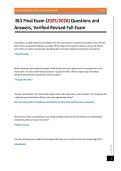 BLS Final Exam &lpar;2025&sol;2026&rpar; Questions and Answers&comma; Verified Revised Full Exam 