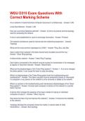 WGU D315 Exam Questions With Correct Marking Scheme