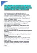 IJCAPHO Certified Ophthalmic Assistant &lpar;COA&rpar; Certification Examination Questions and Answers Top Rated Latest Version