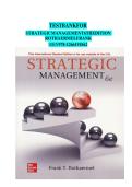 Test Bank for Strategic Management and Competitive Advantage Concepts and Cases 6th Edition by Frank T&period; Rothaermel ISBN&colon; 9781266191862 &vert; All Chapters 1 - 12 &vert; Full Complete