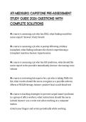 ATI MEDSURG CAPSTONE PRE-ASSESSMENT STUDY GUIDE 2026 QUESTIONS WITH COMPLETE SOLUTIONS