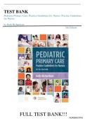 Test Bank for Pediatric Primary Care&colon; Practice Guidelines for Nurses&comma; 5th Edition &lpar;Richardson&rpar; &vert; All Chapters Included &vert; Verified Complete A&plus; Study Guide &vert; Updated for 2026 &vert; 2027