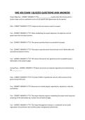 IME 456 EXAM I QUIZZES QUESTIONS AND ANSWERS