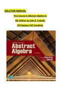 First Course in Abstract Algebra &lpar;8th Edition&rpar; &ndash; John B&period; Fraleigh &ndash; All Chapters &ndash; Complete Solution Manual