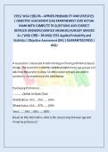 WGU C955 PA Applied Probability and Statistics Objective Assessment OA&vert; Exam Questions and Verified Answers&vert; Latest Update