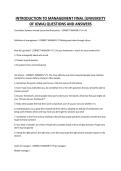 INTRODUCTION TO MANAGEMENT FINAL &lpar;UNIVERSITY OF IOWA&rpar; QUESTIONS AND