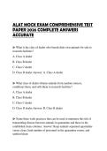 ALAT MOCK EXAM COMPREHENSIVE TEST PAPER 2026 COMPLETE ANSWERS ACCURATE