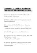 ALAT MOCK EXAM FINAL STUDY GUIDE 2026 SOLVED QUESTIONS FULLY CORRECT