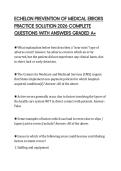 ECHELON PREVENTION OF MEDICAL ERRORS PRACTICE SOLUTION 2026 COMPLETE QUESTIONS WITH ANSWERS GRADED A&plus;