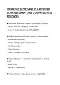 EMERGENCY DEPARTMENT RN A PROPHECY EXAM ASSESSMENT 2026 GUARANTEED PASS RESPONSES
