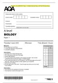 2025 AQA A-level BIOLOGY Paper 1 Combined Question Paper with Final Marking Scheme 