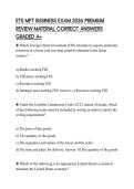 ETS MFT BUSINESS EXAM 2026 PREMIUM REVIEW MATERIAL CORRECT ANSWERS GRADED A&plus;