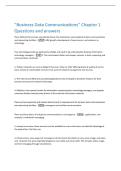 "Business Data Communications" Chapter 1  Questions and answers 