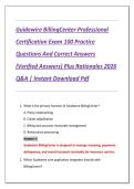 Guidewire BillingCenter Professional  Certification Exam 100 Practice  Questions And Correct Answers  &lpar;Verified Answers&rpar; Plus Rationales 2026  Q&A &vert; Instant Download Pdf