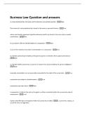 Business Law Question and answers 